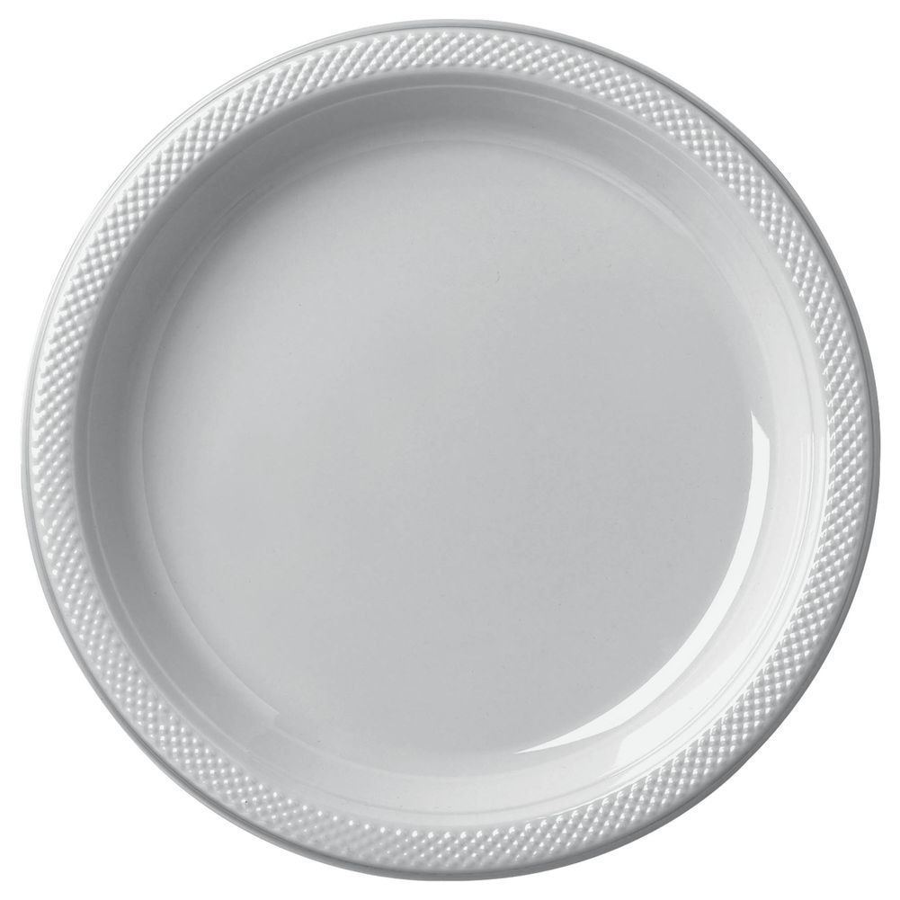 Silver Plastic Dinner Plates (20ct)