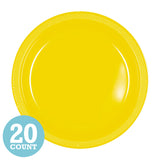 Yellow Sunshine Plastic Dinner Plates (20ct)