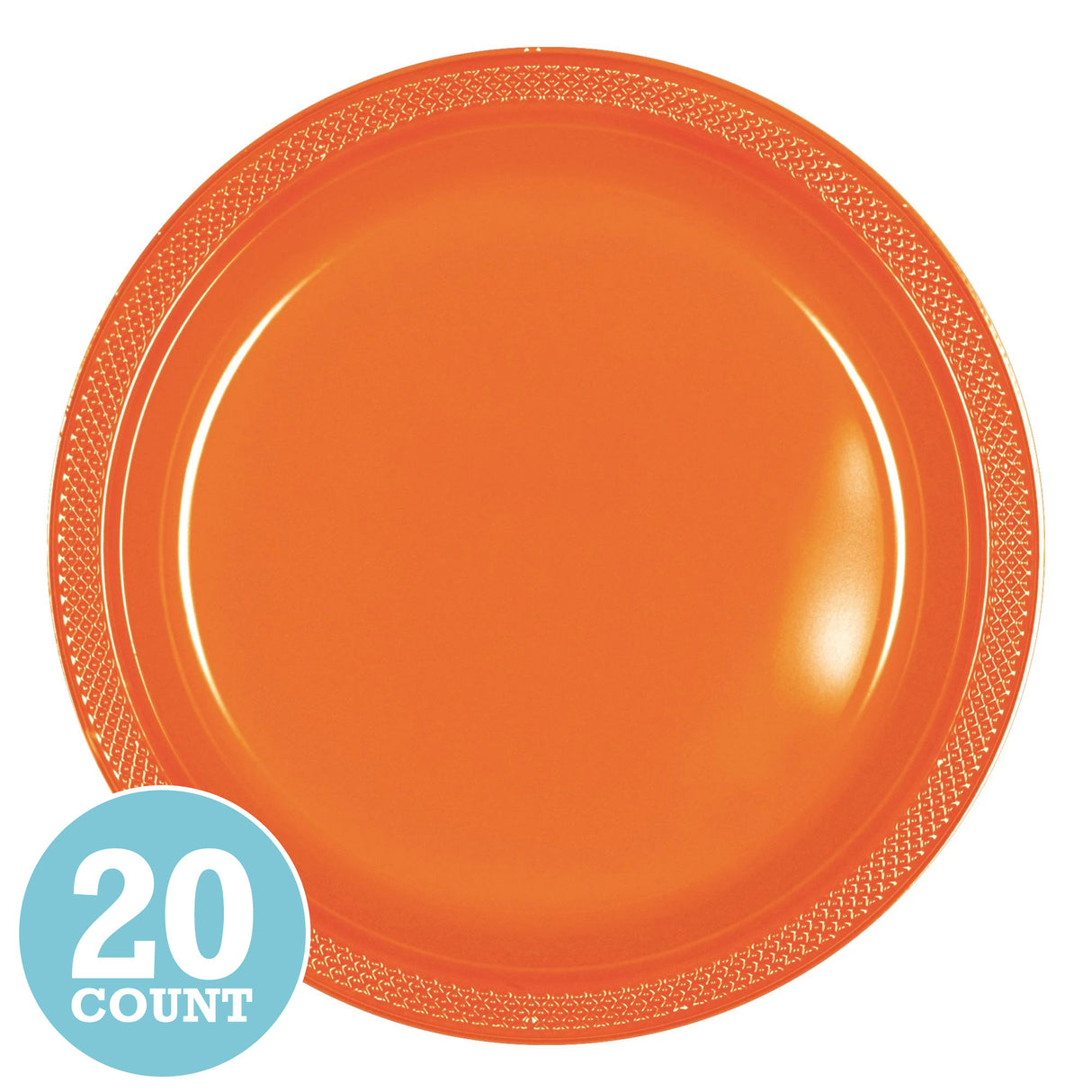 Orange Peel Plastic Banquet Plates (20ct)