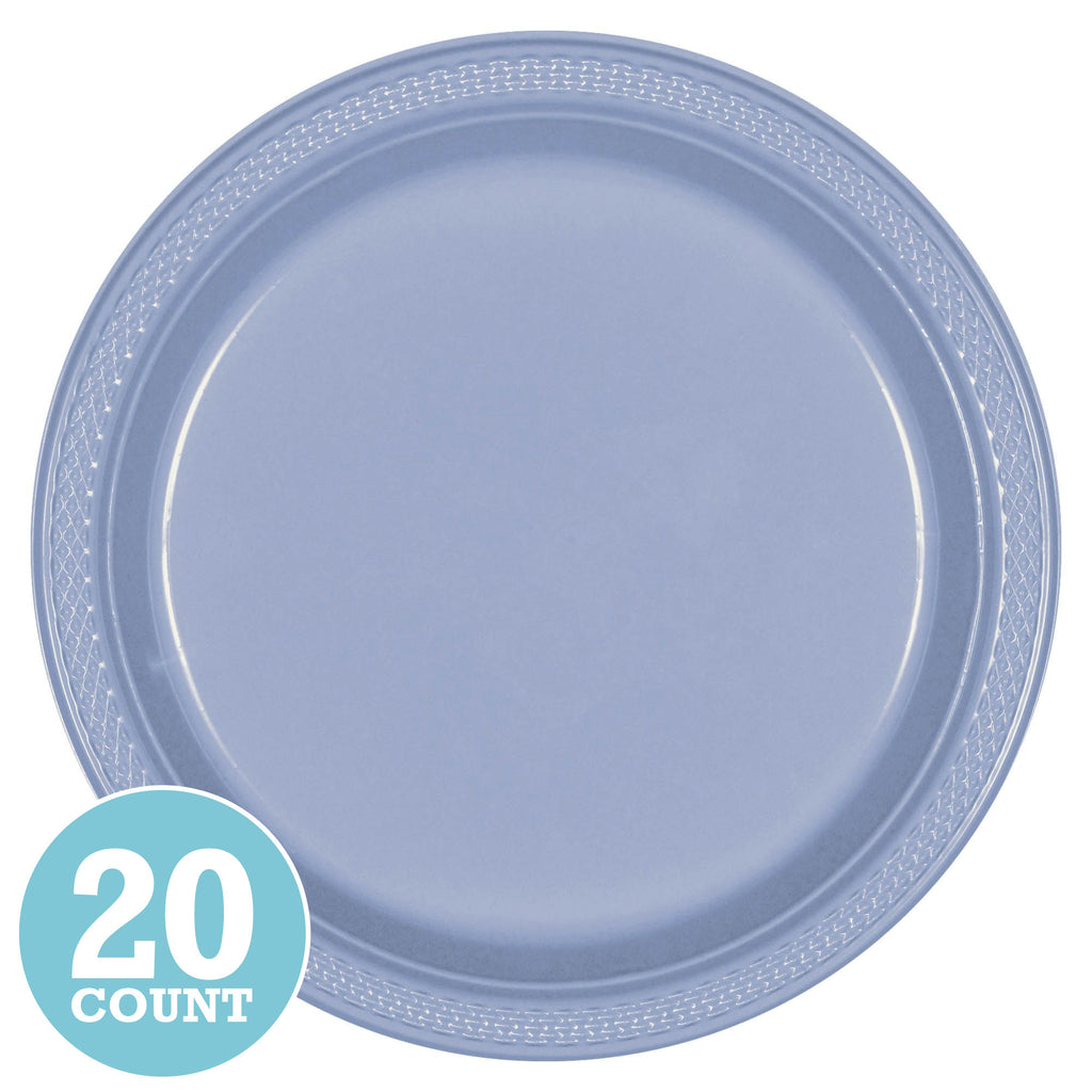 Pastel Blue Plastic Banquet Plates (20ct)