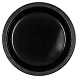 Jet Black Plastic Banquet Plates (20ct)