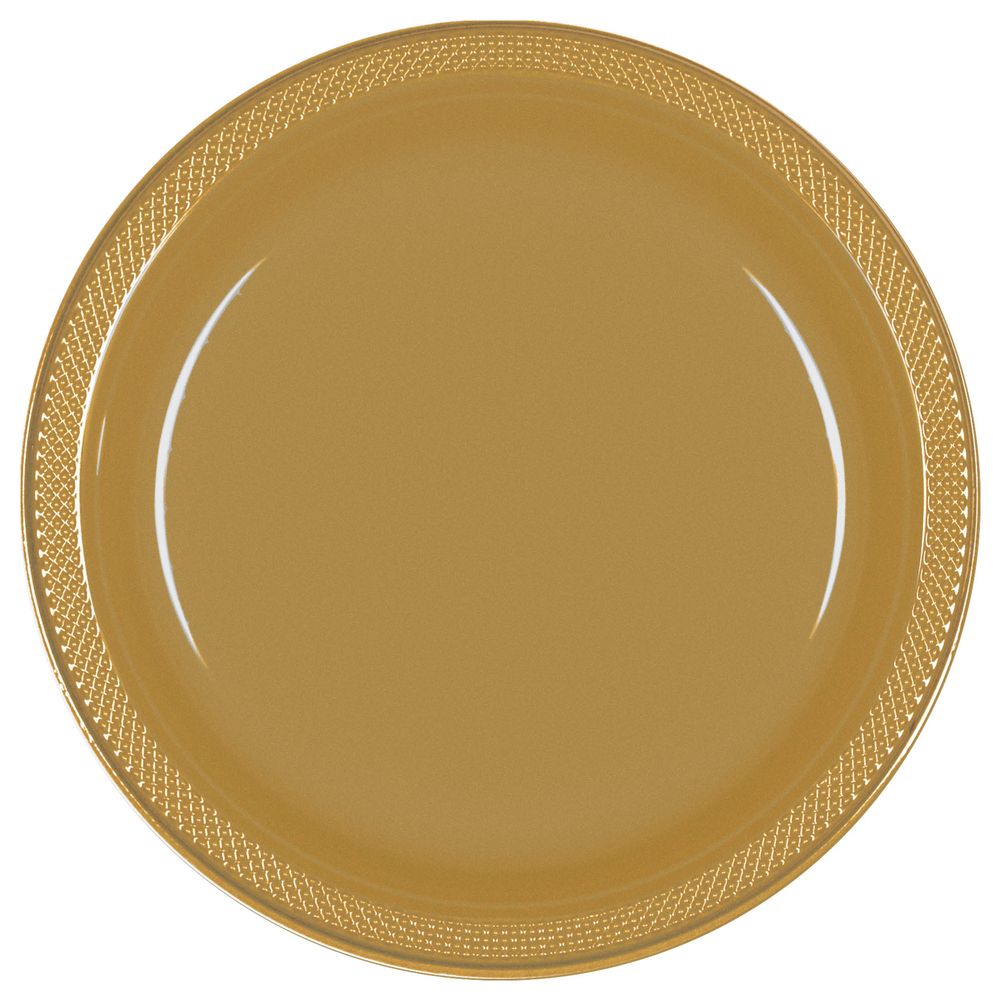 Gold Plastic Banquet Plates (20ct)