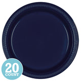 True Navy Plastic Banquet Plates (20ct)