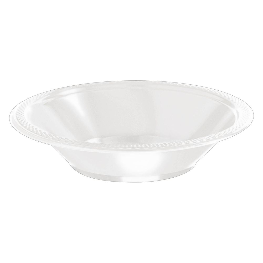 Frosty White 12 oz Plastic Bowl 20 ct