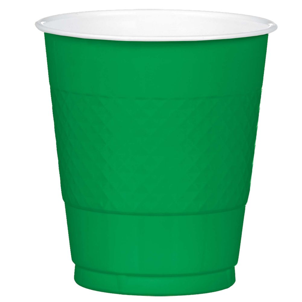 Festive Green 12 oz Plastic Cups (20ct)