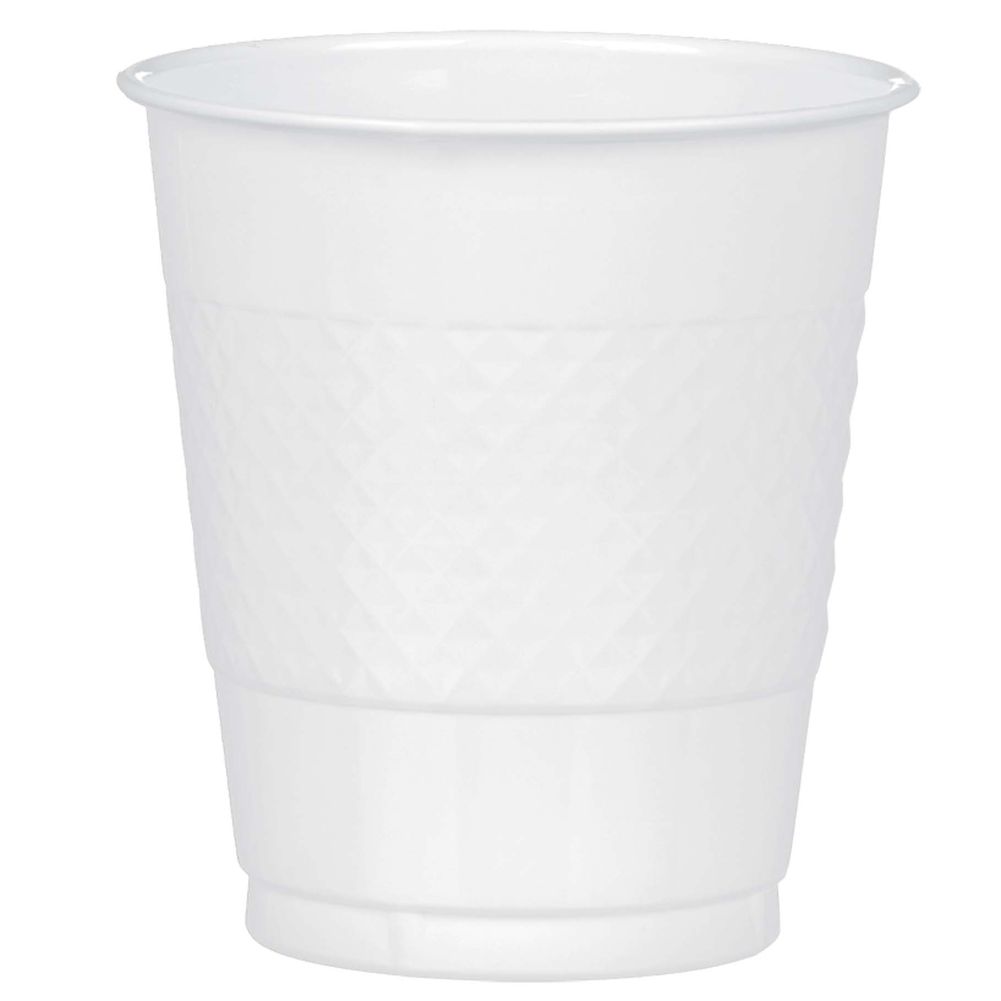 Frosty White 12 oz Plastic Cups (20ct)