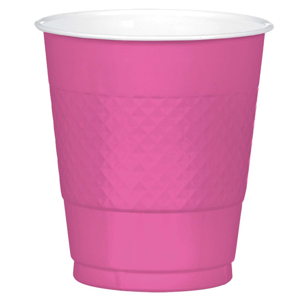 Bright Pink 12oz Plastic Cups (20ct)