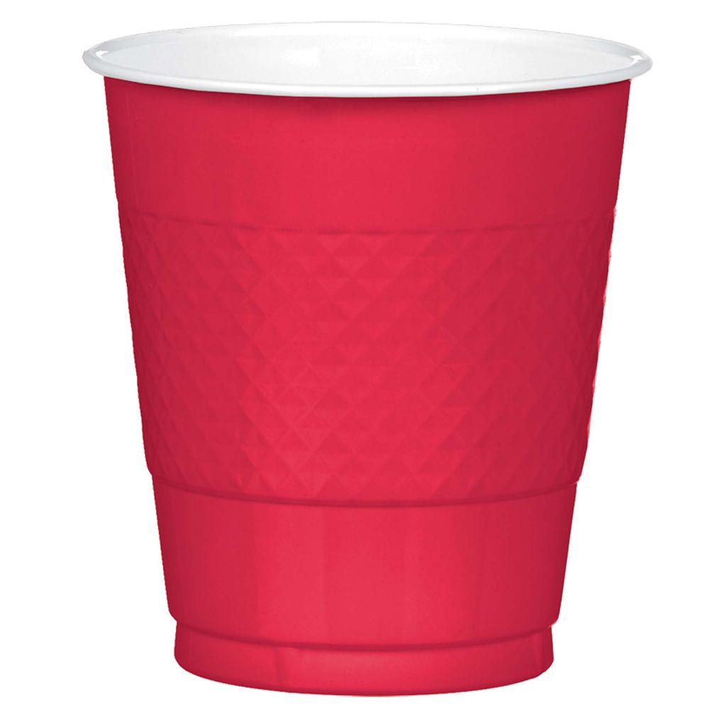 Apple Red 12 oz Plastic Cups (20ct)