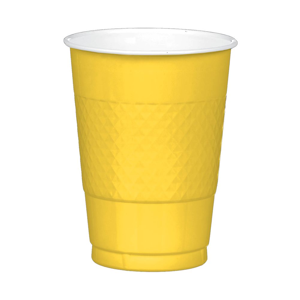 Yellow Sunshine 16oz Plastic Cups (20ct) – US Novelty
