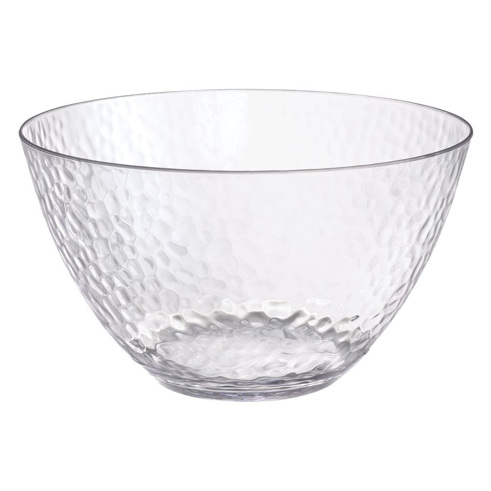 Hammered Clear Large Bowl