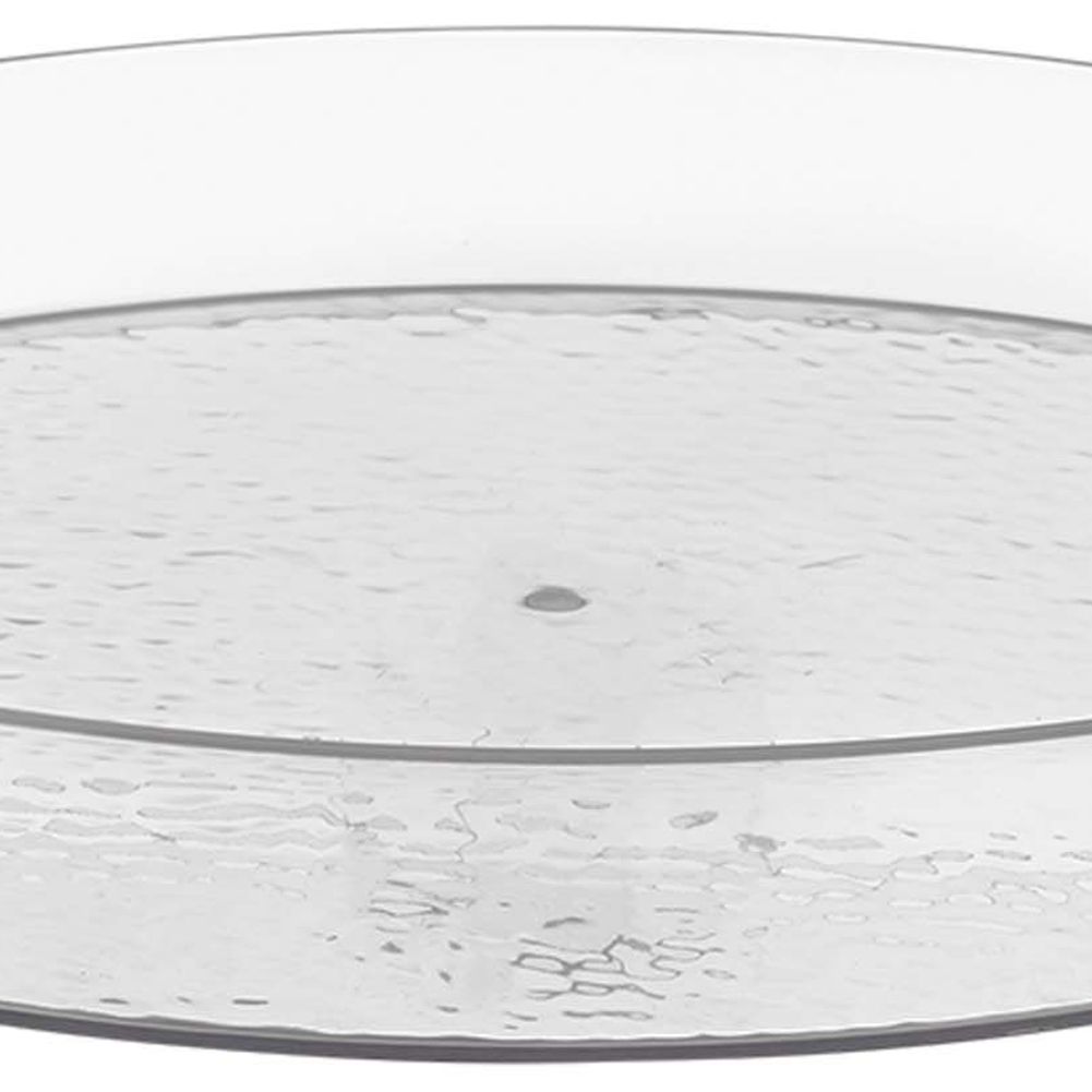 Premium Plastic Hammered Clear Serving Tray