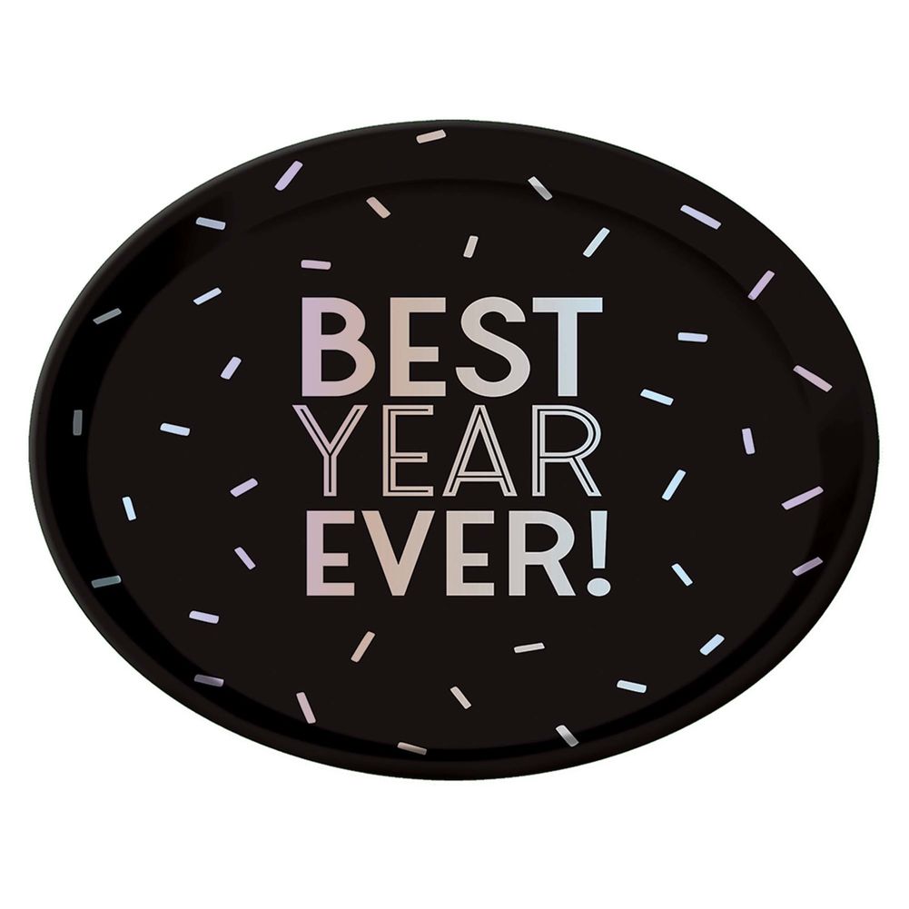 Disco Ball Drop Round Plastic Platter