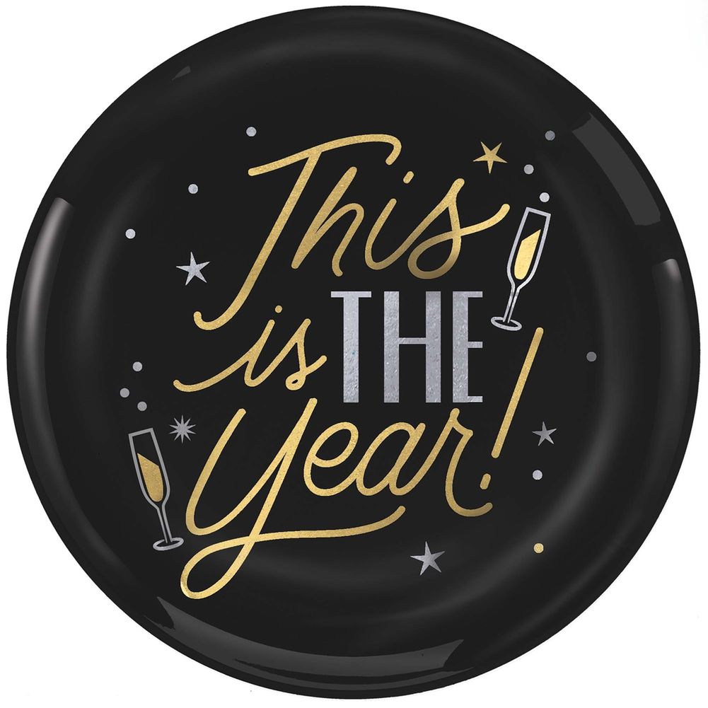 This is the Year Plastic Banquet Plates (10 ct)