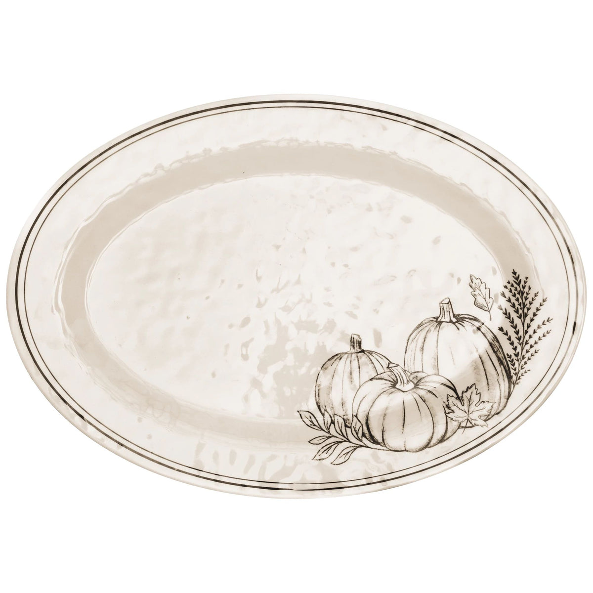 Thanksgiving Textured Oval Platter