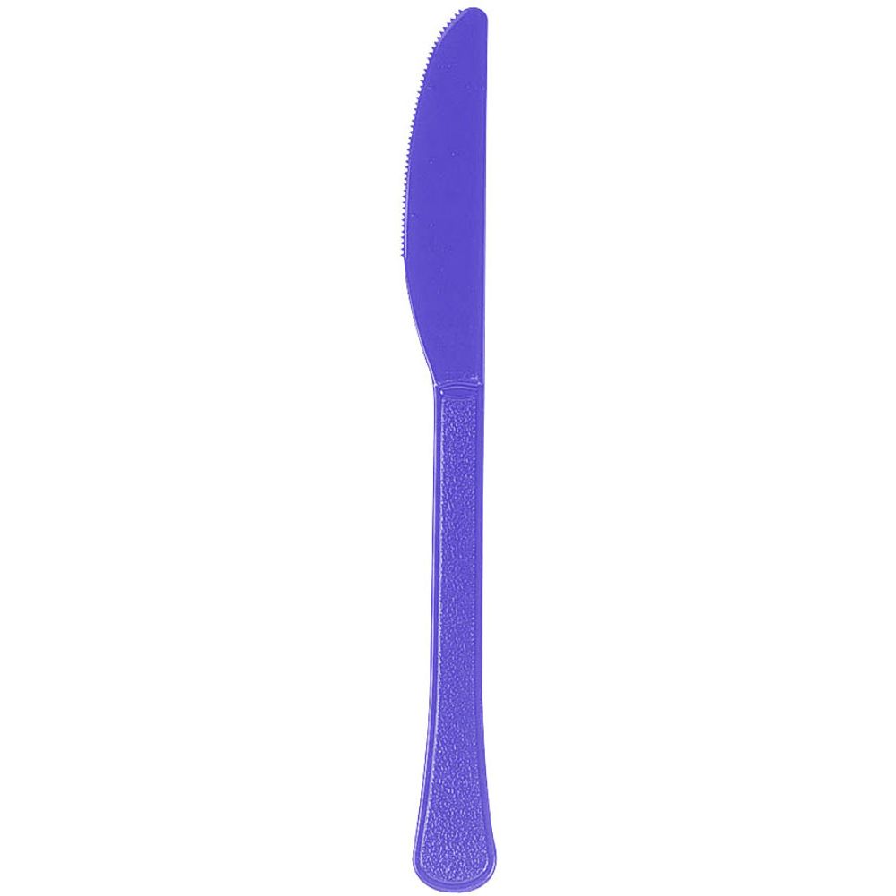 New Purple Midweight Plastic Knives (100ct)