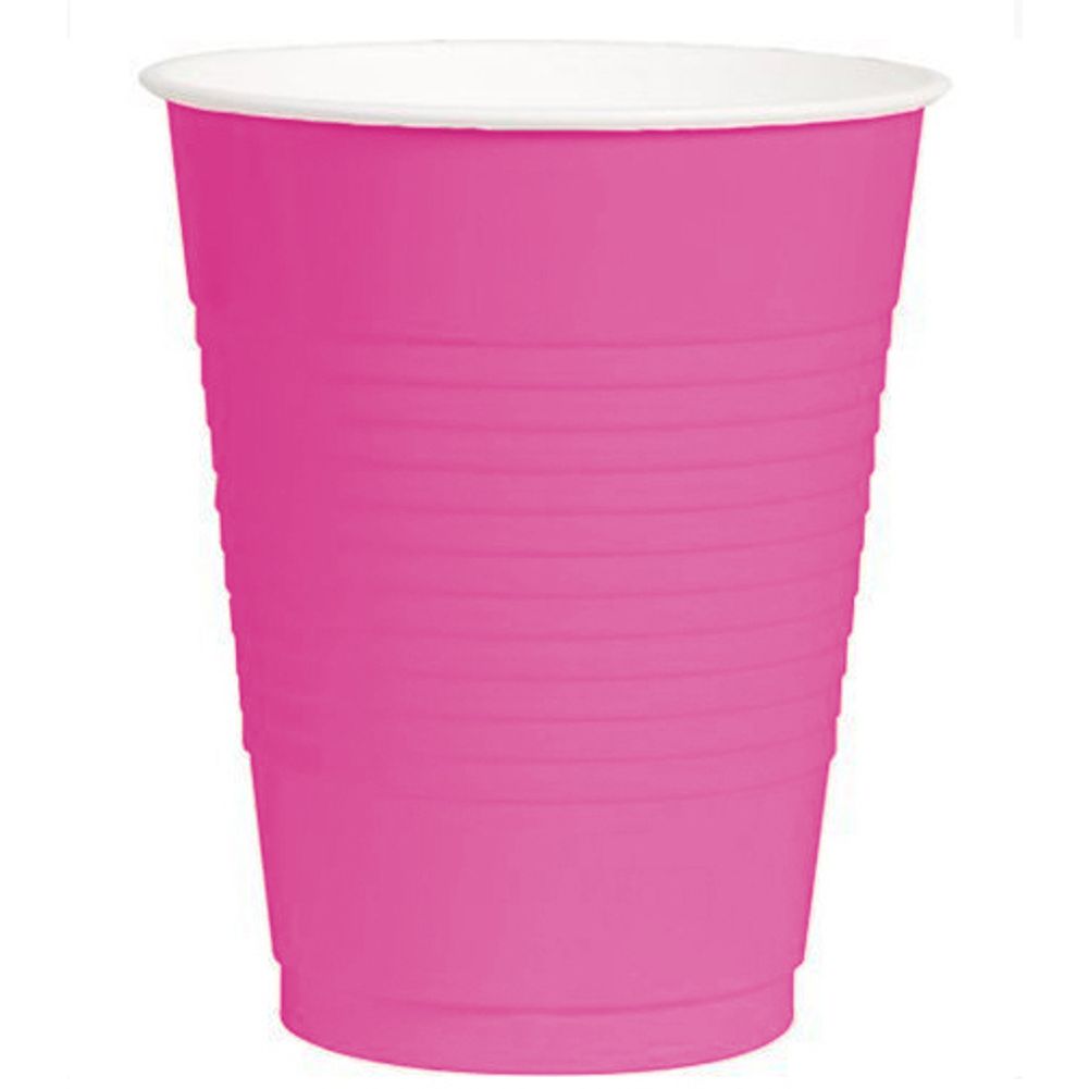 Bright Pink 12oz Plastic Cups (50ct)