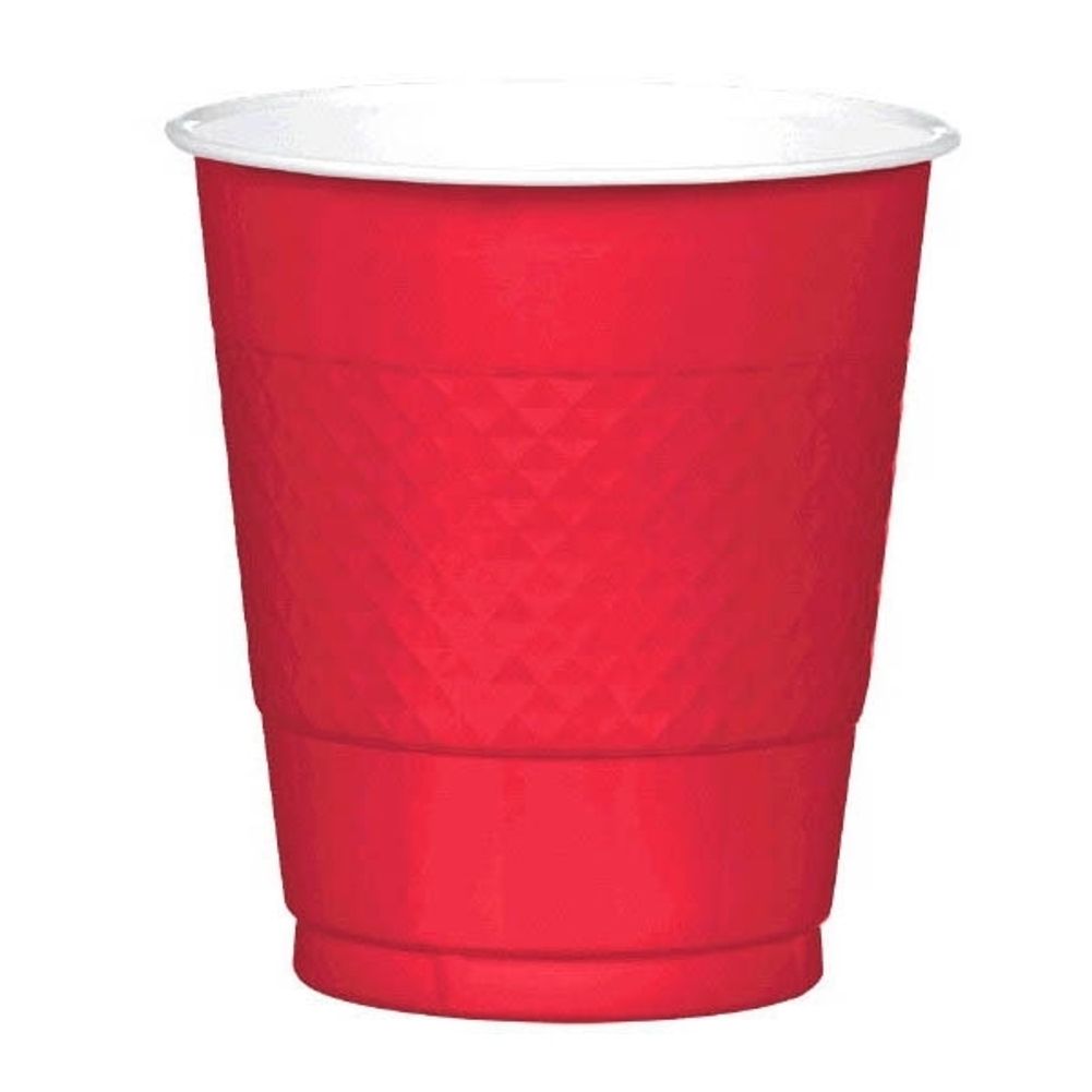 Apple Red 12 oz Plastic Cups (50ct)