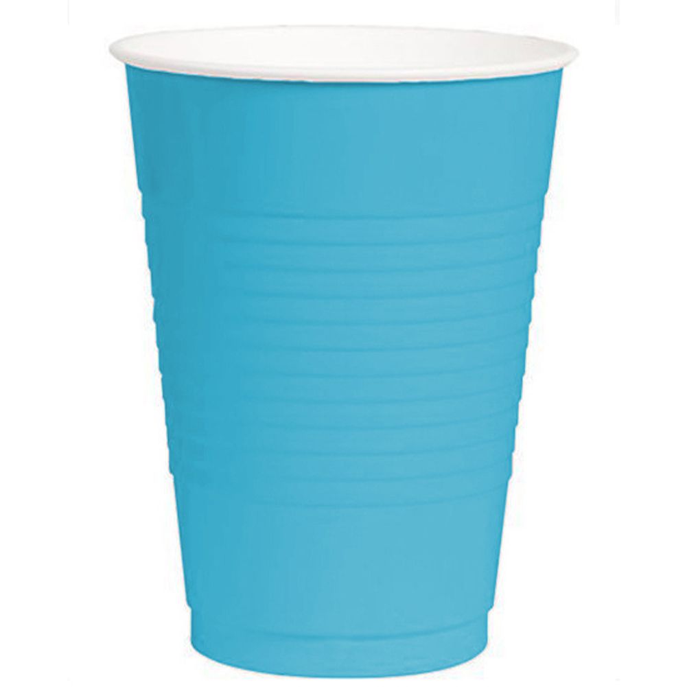Caribbean Blue 18oz Plastic Cups (50ct)