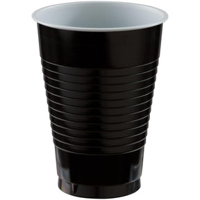 Jet Black 18 oz Plastic Cups (50ct)