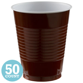 Chocolate Brown Big Party Pack 16 Oz Plasitc Cups