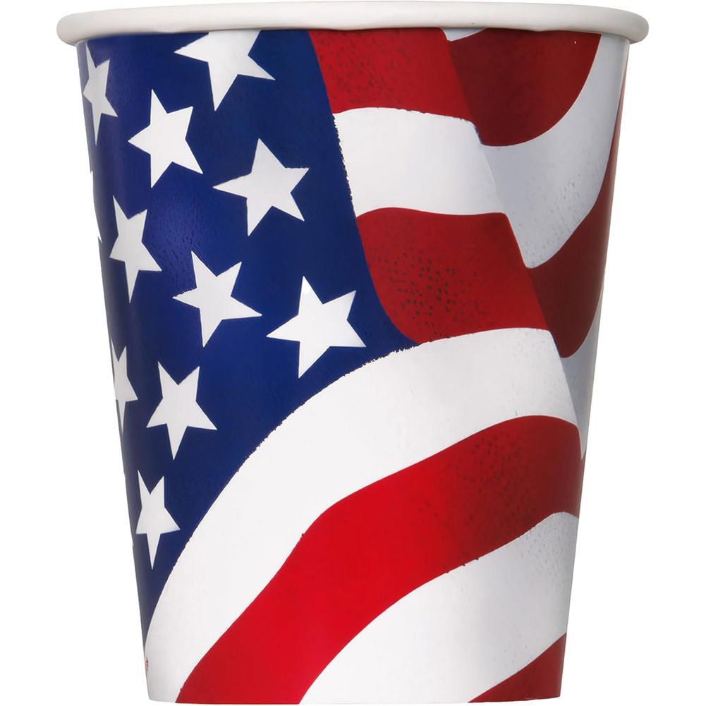 Patriotic 9oz Paper Cups (8ct)