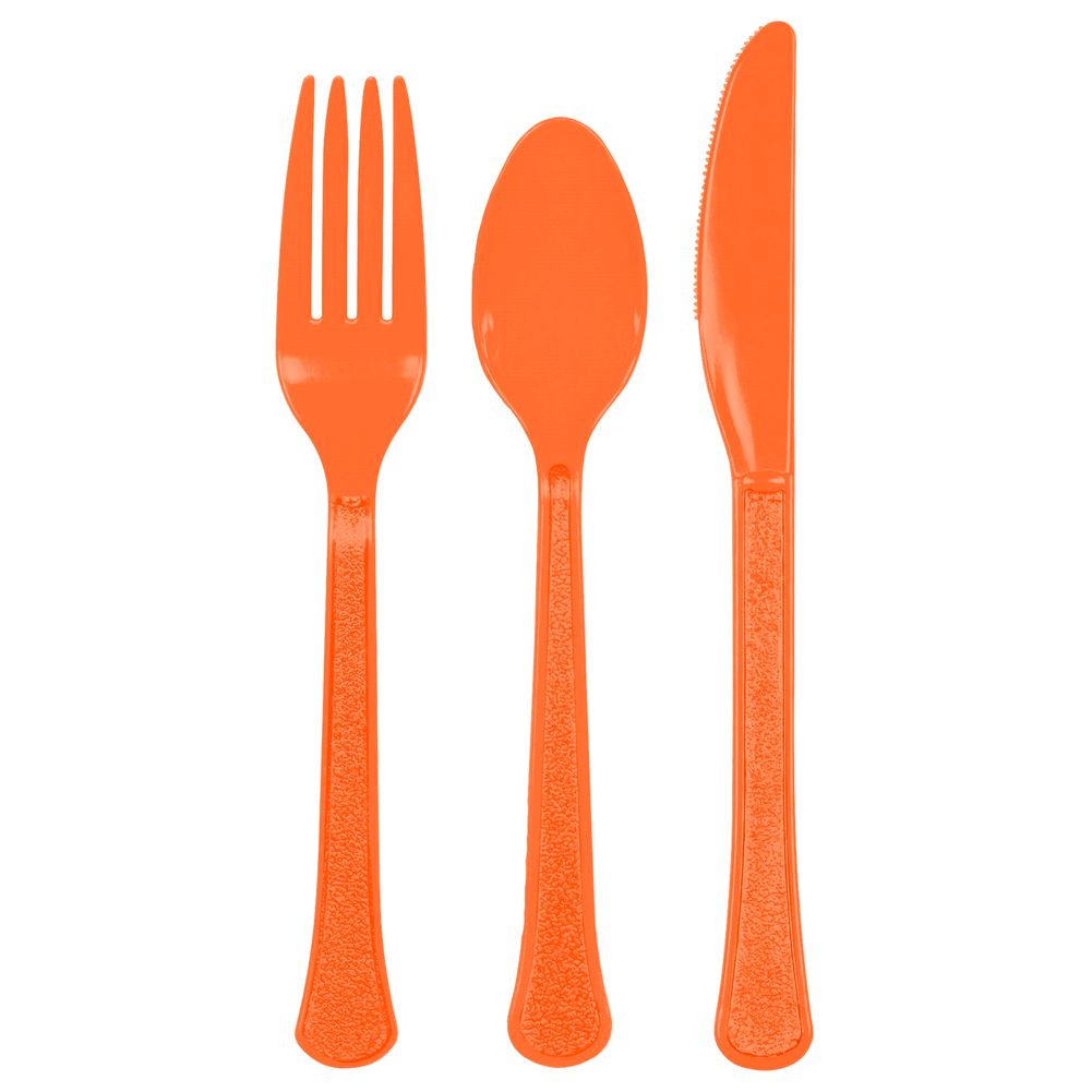 Orange Peel Midweight Assorted Plastic Cutlery (24ct)