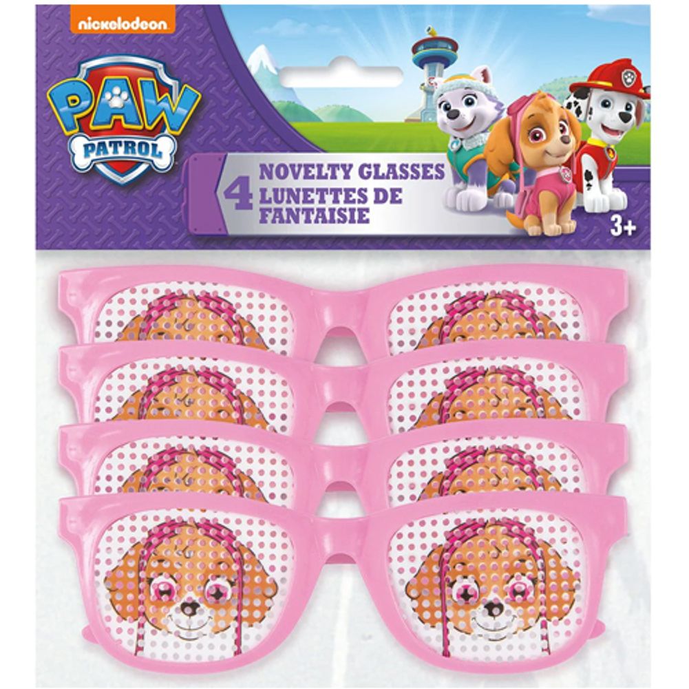 Paw Patrol Girl Pinhole Novelty Glasses (4ct)
