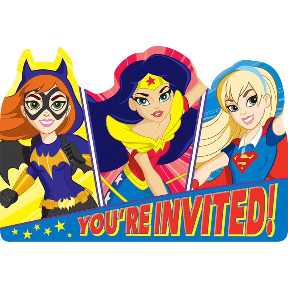 DC Super Hero Girls Invitations (8 ct)