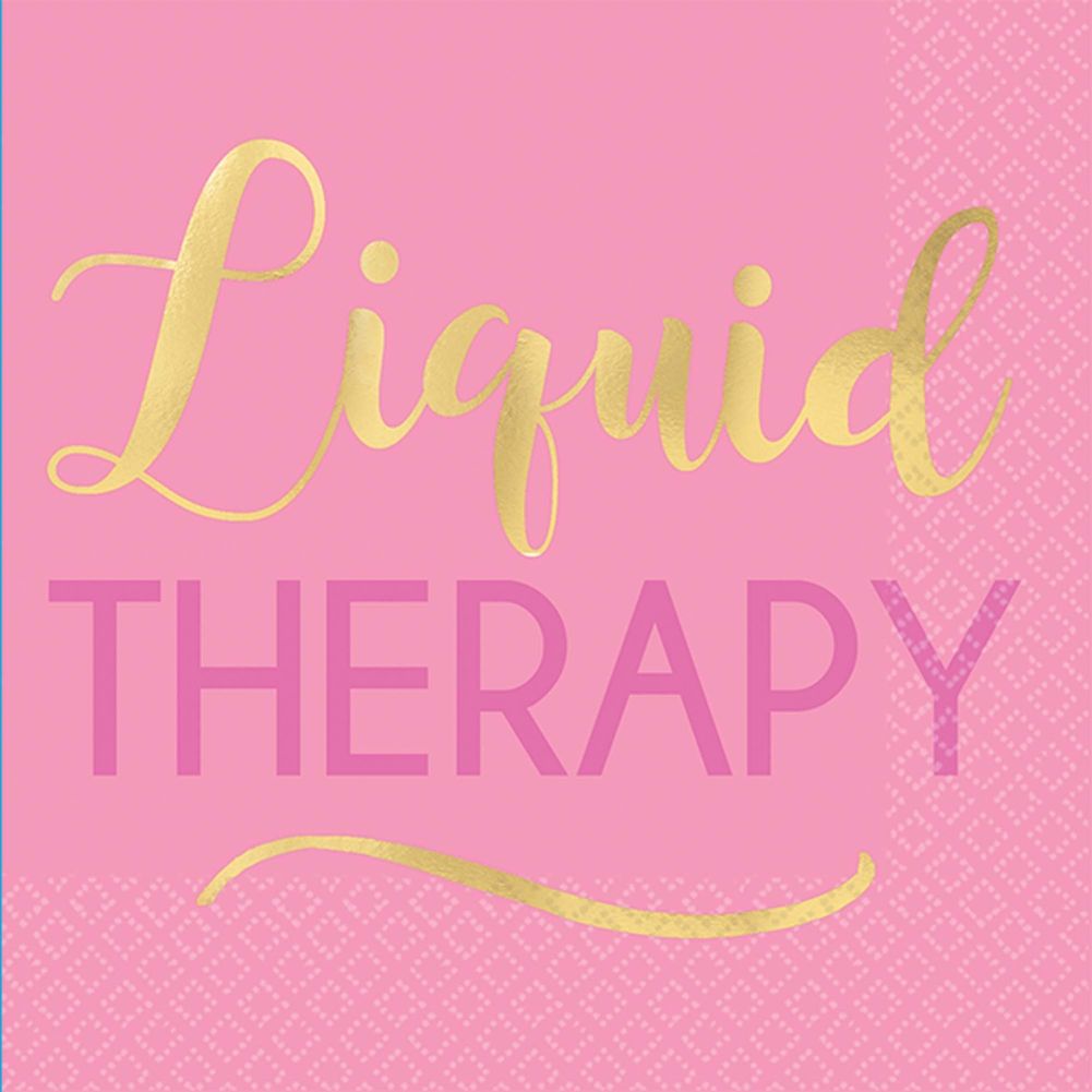 Liquid Therapy Hot Stamped Beverage Napkins (16 ct)