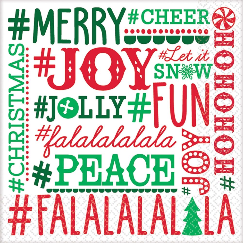 #Holiday Beverage Napkins (16 ct)