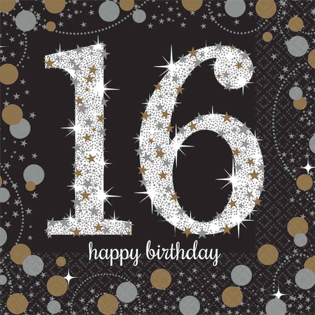 Sparkling Celebration 16 Beverage Napkins (16 ct)