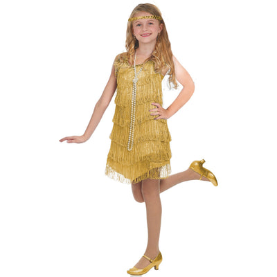 Girls' Golden Flapper Costume
