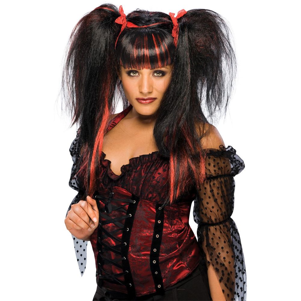 Lilith Fairy Wig Black/Red