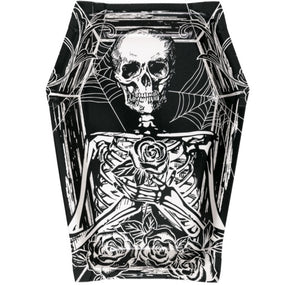 Sketchy Skull Skeleton Tombstone-Shaped 8" Plates (8ct)