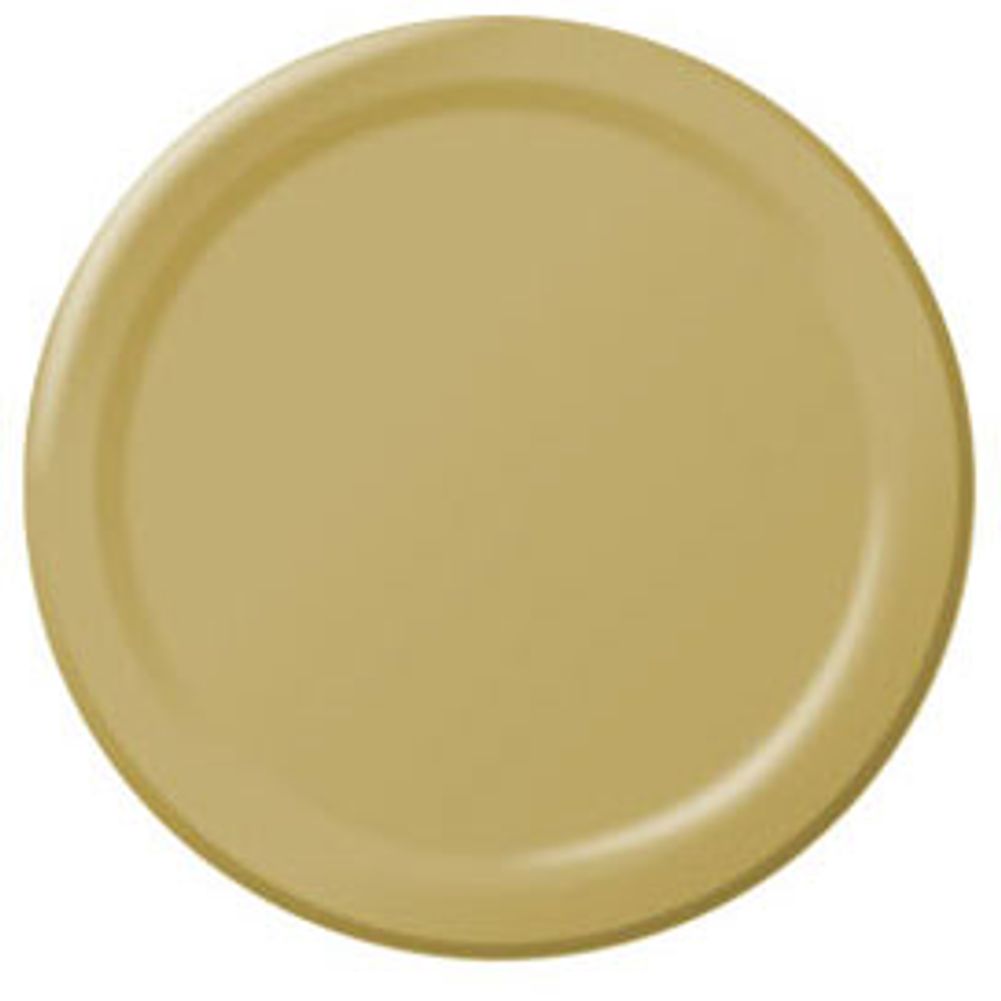 Gold 7" Paper Plate 8 ct