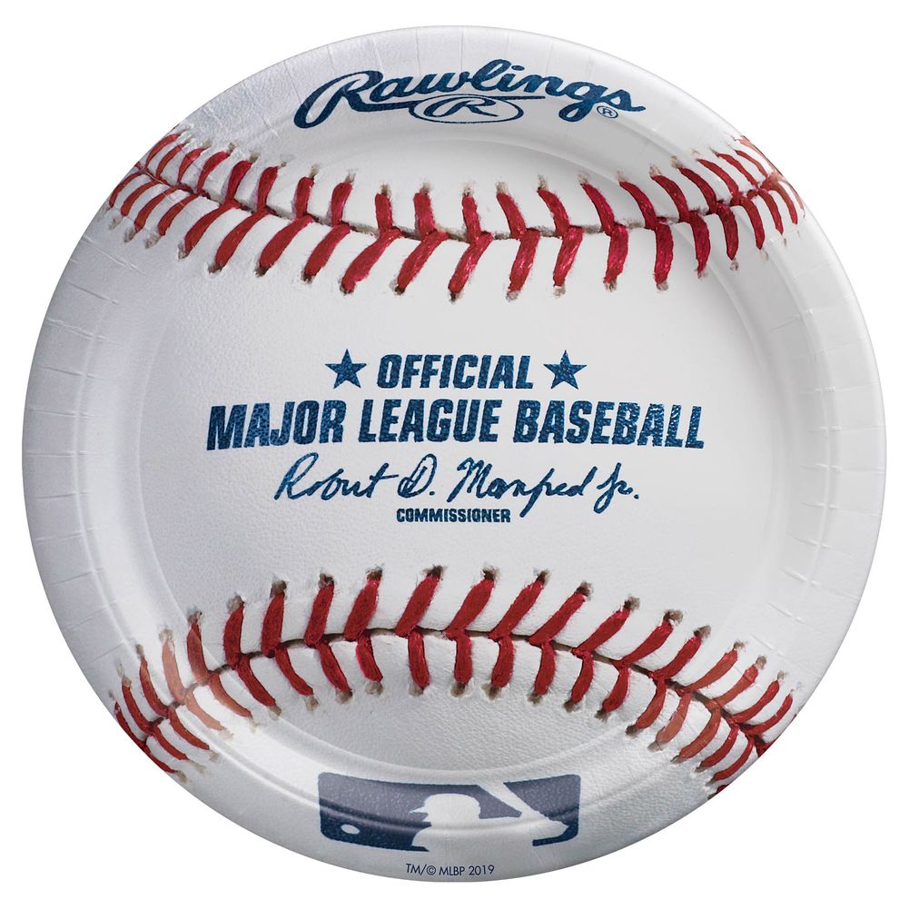 Rawlings Baseball Dessert Plates, 8ct