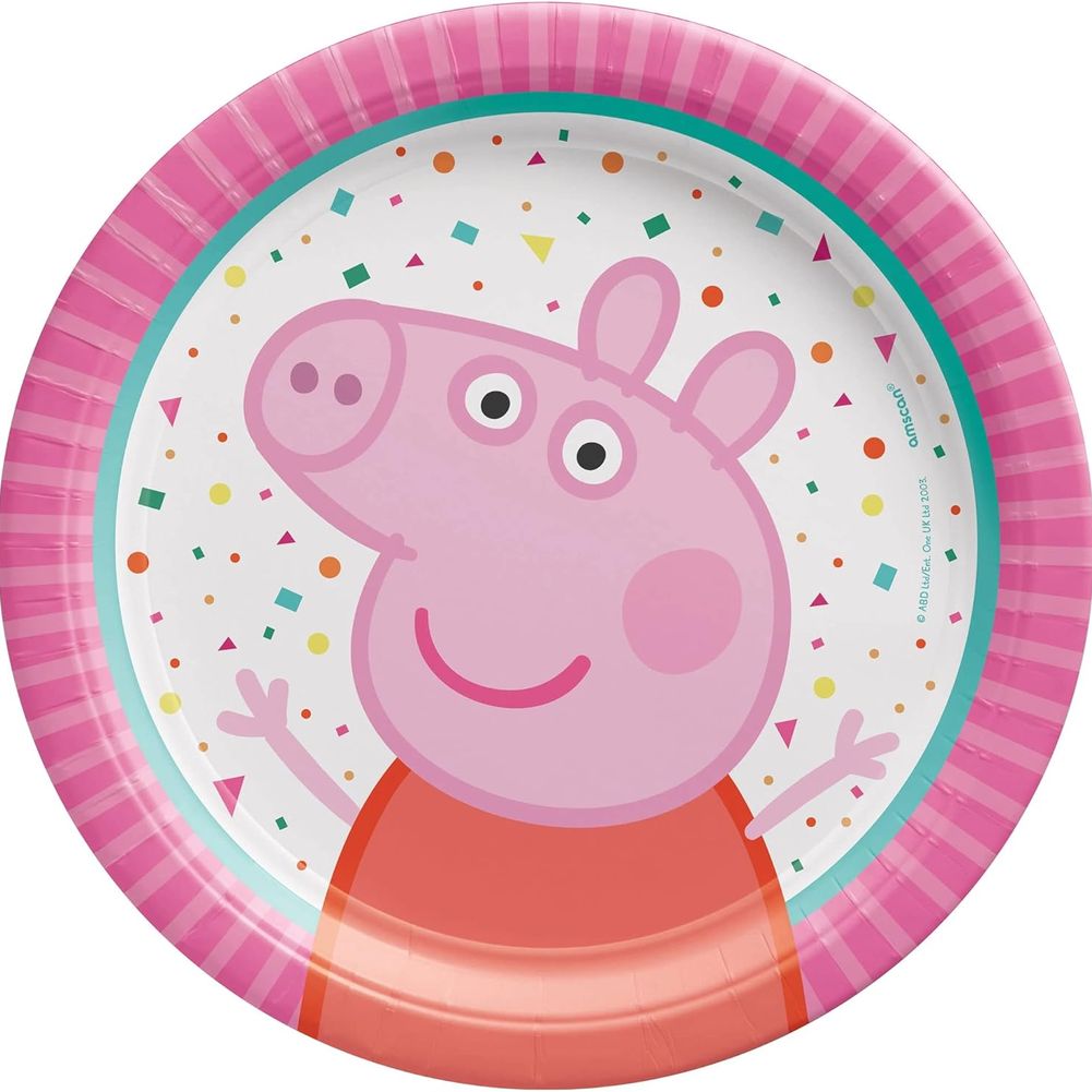 Peppa Pig Confetti Dessert Plates (8ct)