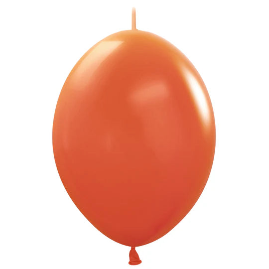 Sempertex 12" Deluxe Sunset Orange Link-O-Loon Latex Balloons (50ct)