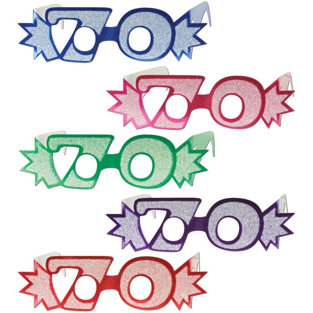 "70" Glittered Eyeglasses