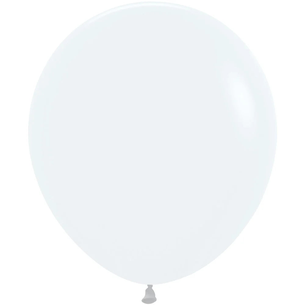 Sempertex 18" Fashion White Latex Balloons (25ct)