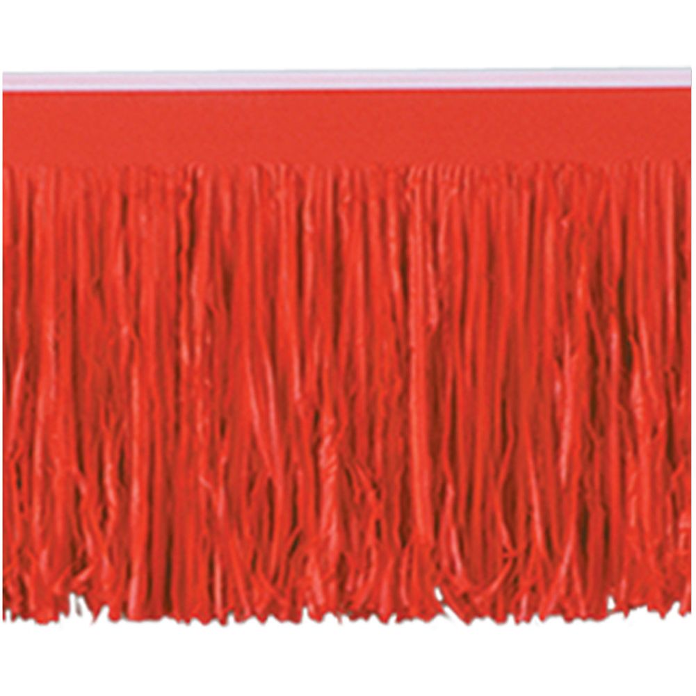 10' Red Tissue Fringe Drape