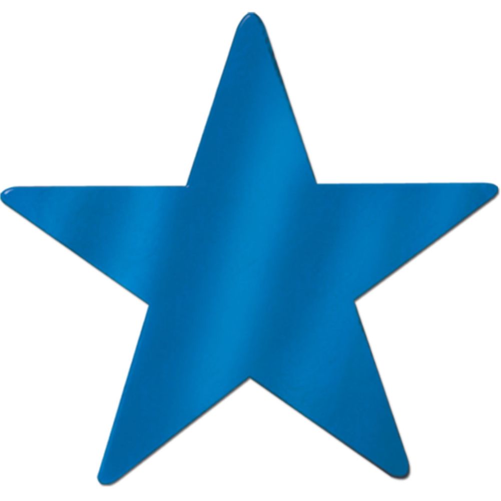 12" Blue Foil Star Cutout