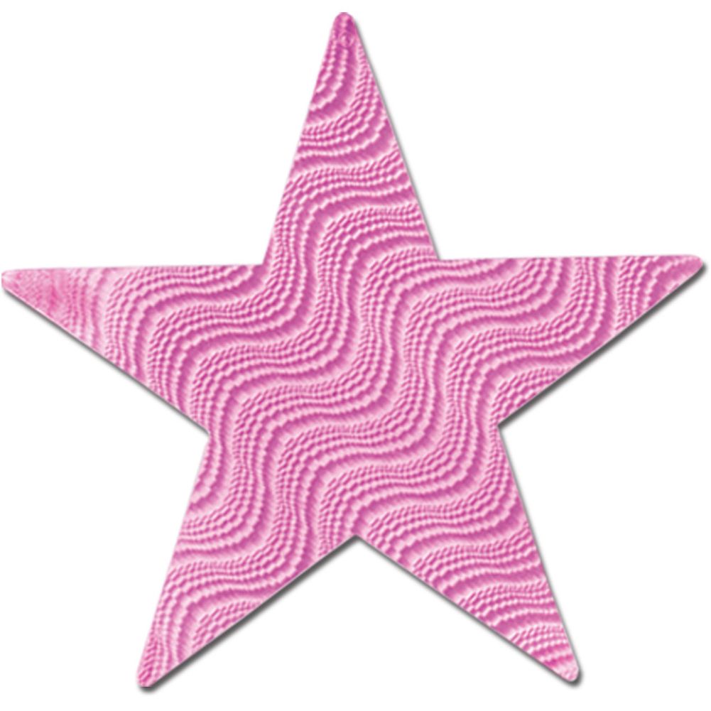 12" Embossed Pink Foil Star