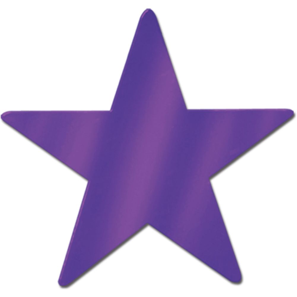 12" Purple Foil Star Cutout
