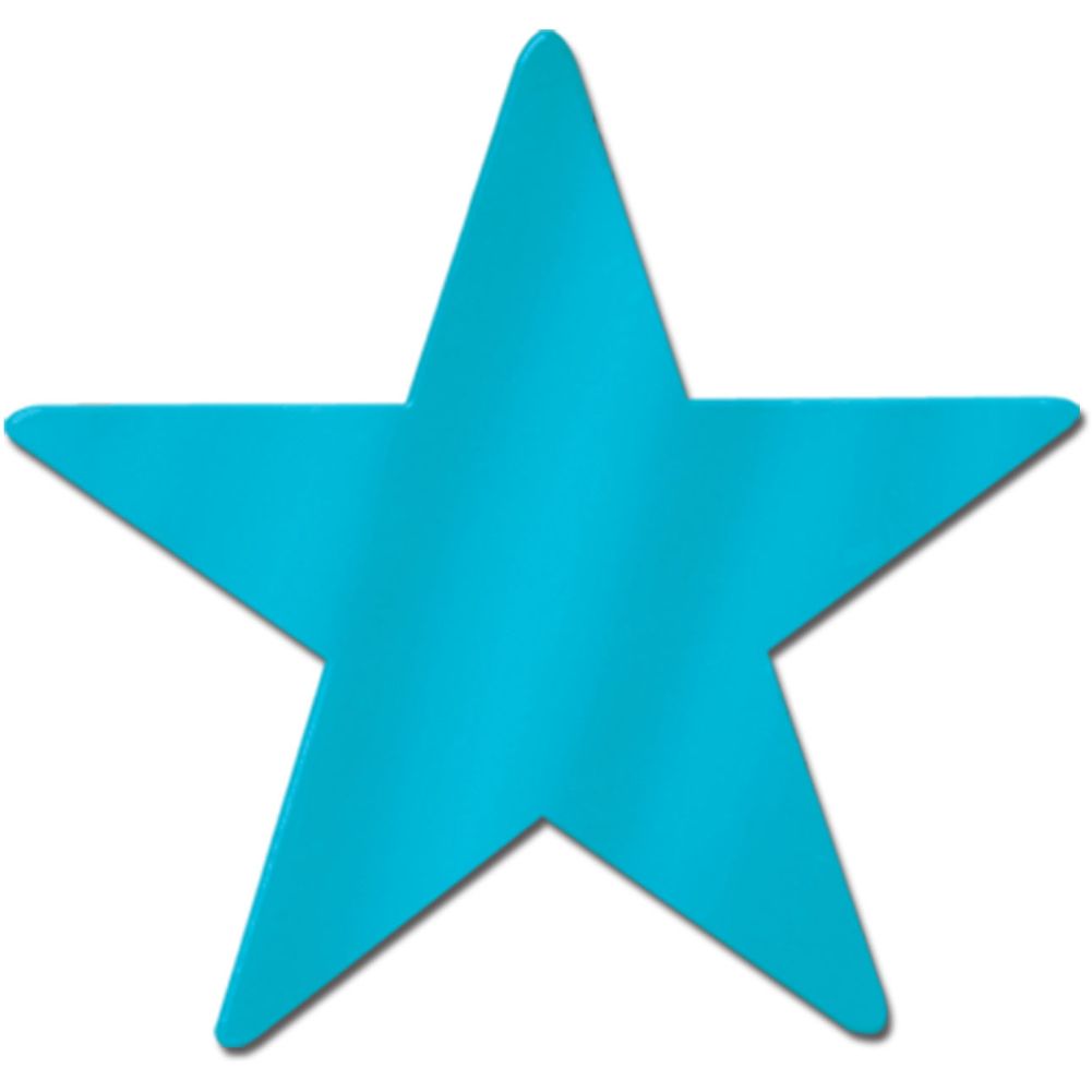 12" Turquoise Foil Star Cutout