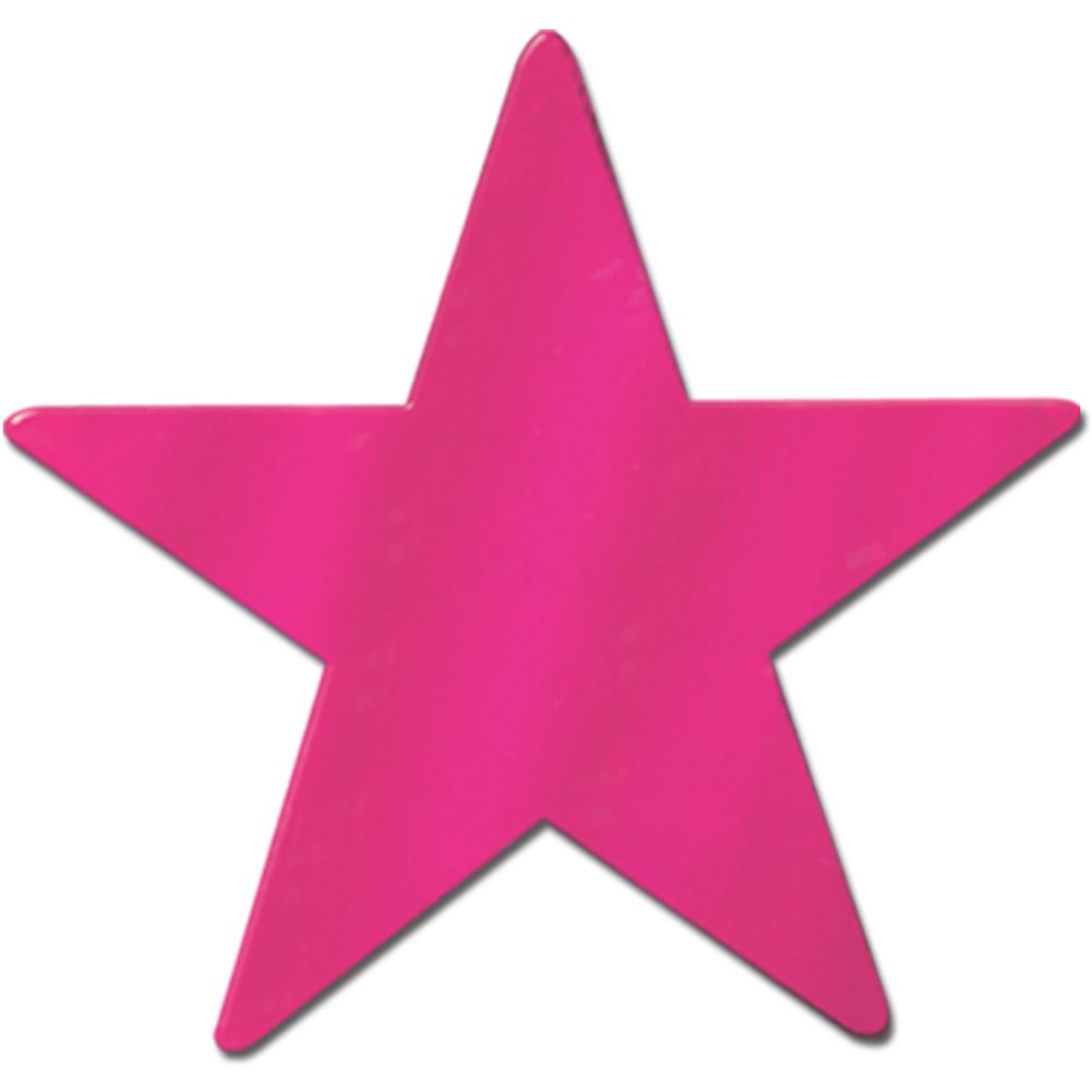 15" Cerise Foil Star Cutout