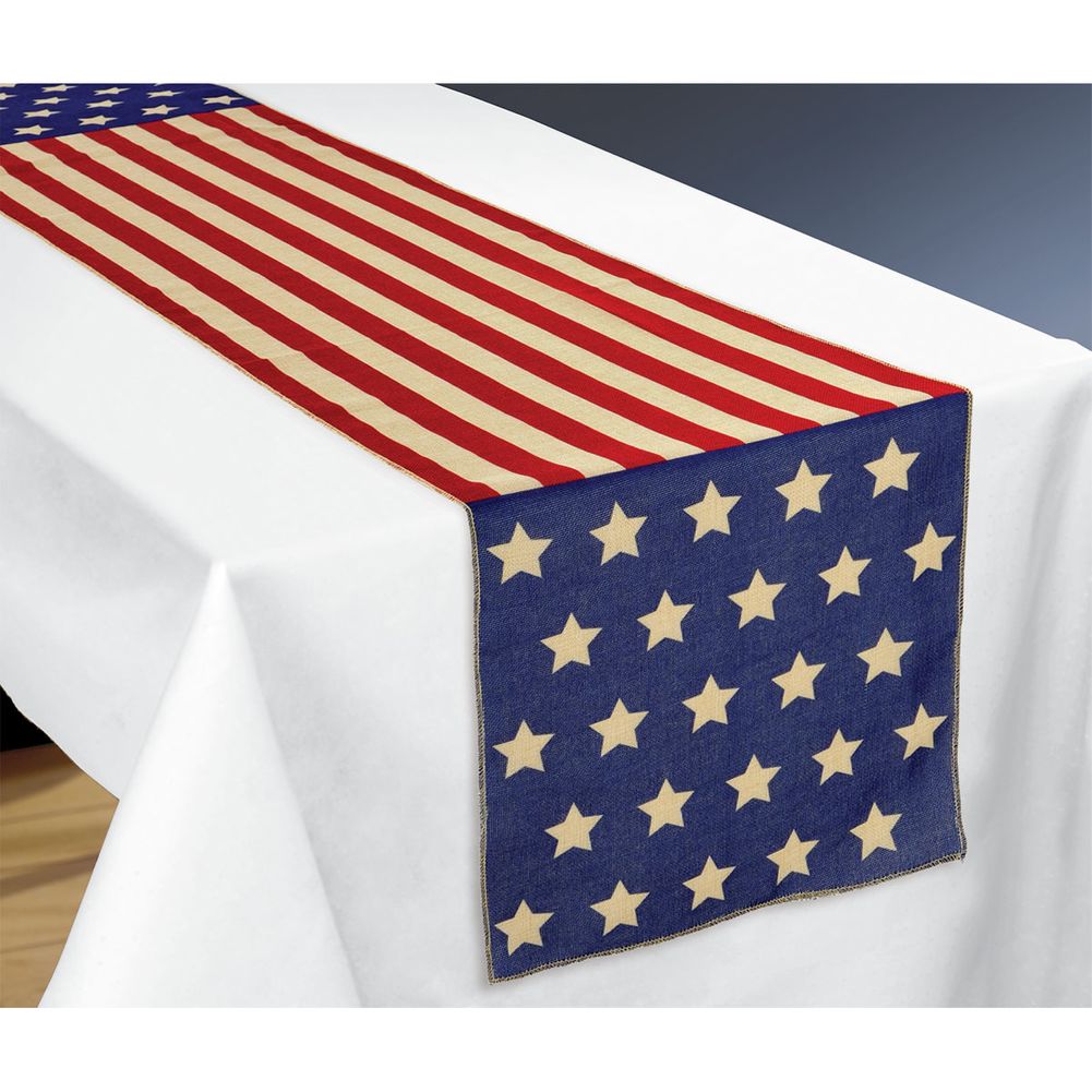 Patriotic Fabric Table Runner