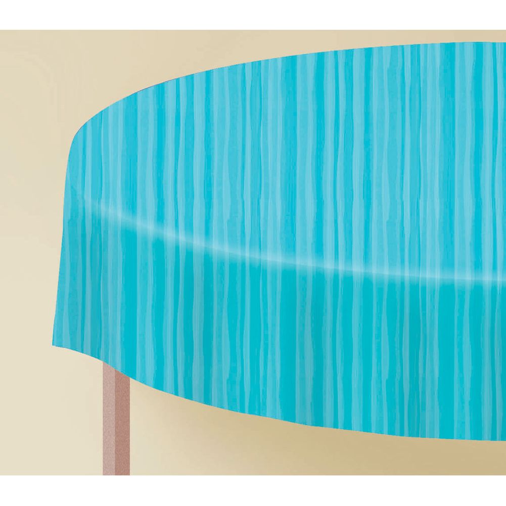Del Sol Blue Flannel-Backed Vinyl Tablecover