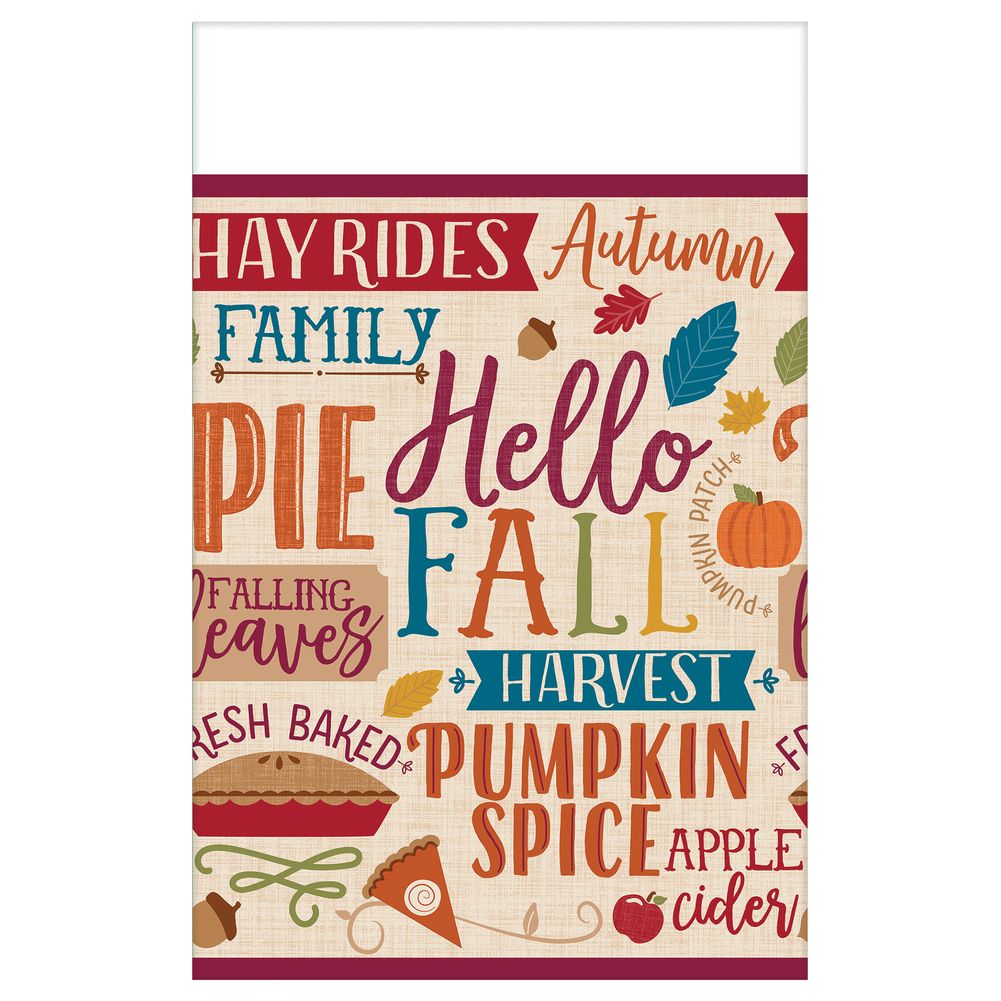 Hello Fall Paper Tablecover (1 ct)