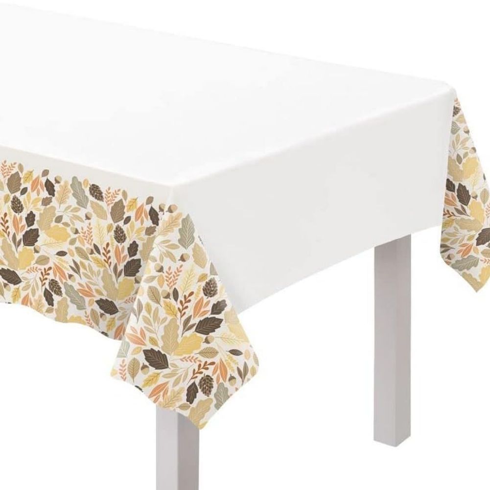 Golden Autumn Plastic Table Cover (1ct)
